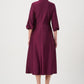 Knit Satin Flowy Wrap Dress 264070