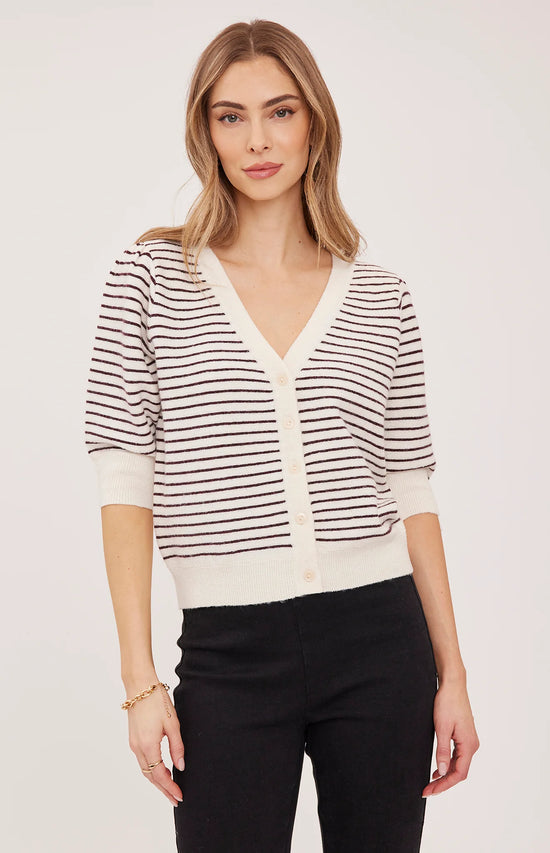 HILDA   PUFF SLEEVE BUTTON UP CARDI