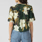 THE LAINEY BUTTON FRONT RUFFLE TRIM BLOUSE