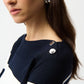 STRIPED BOAT NECK PULLOVER