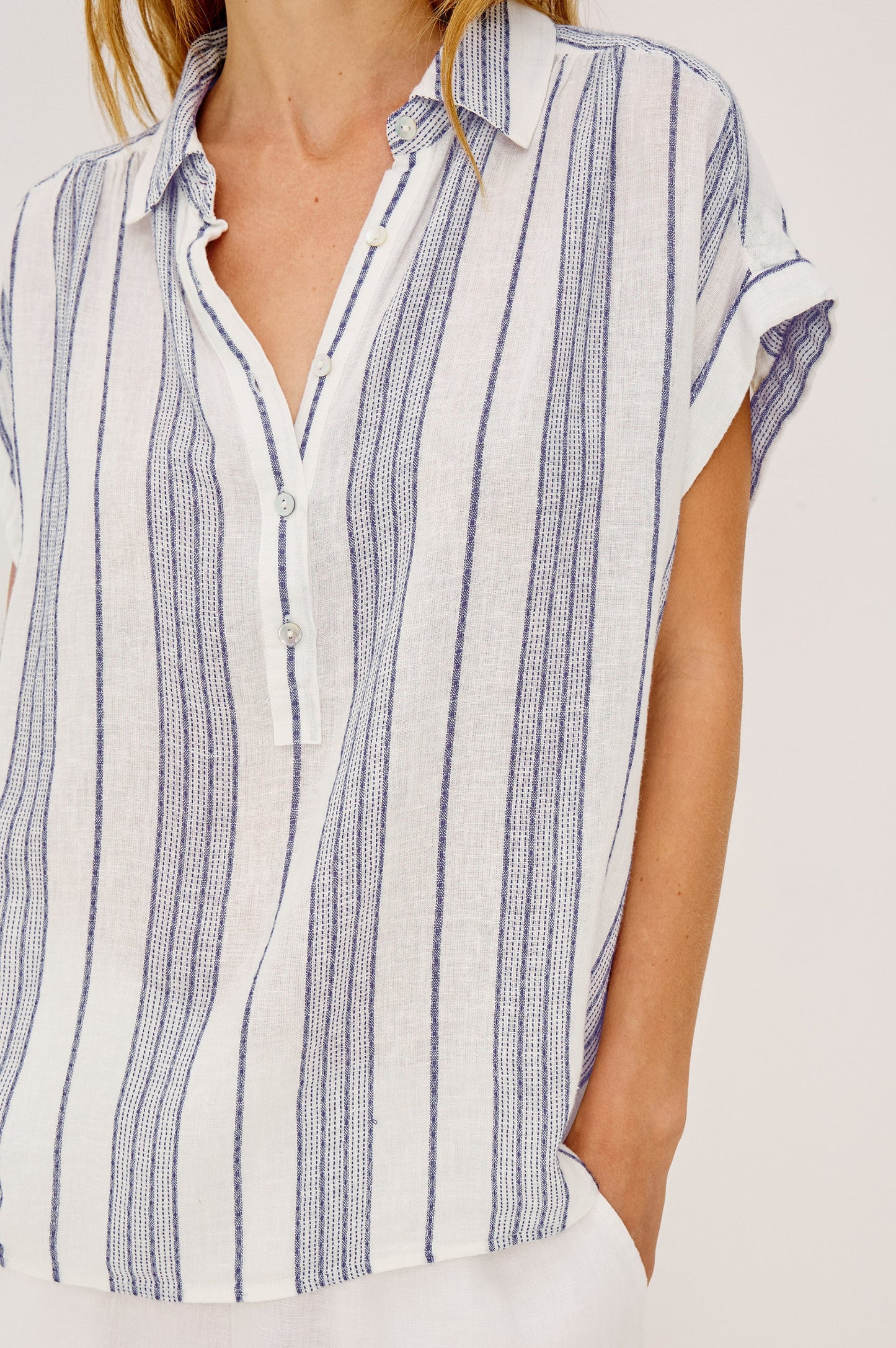 TUSCANY BUTTON FRONT PLACKET TOP