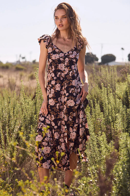 NANDI  FLORAL MAXI DRESS