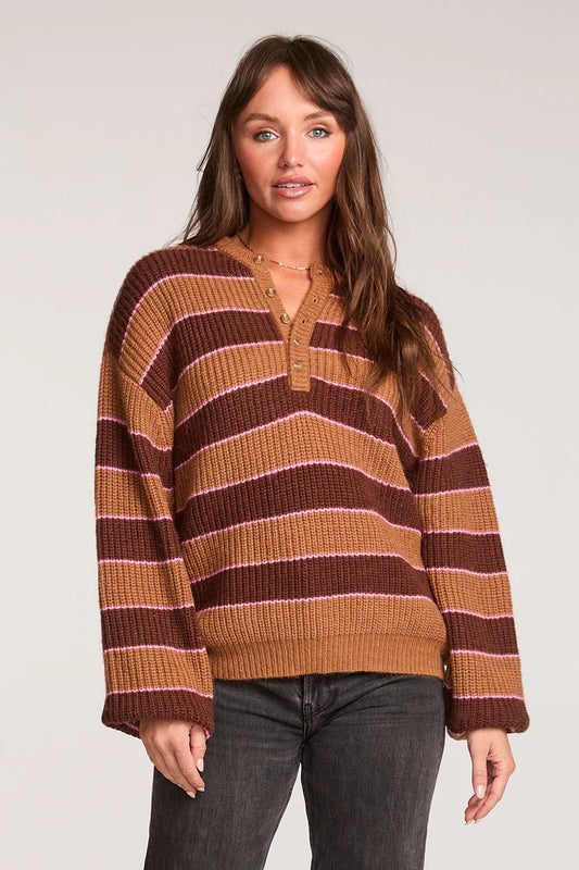LEILANI LARGE STRIPE SWEATER