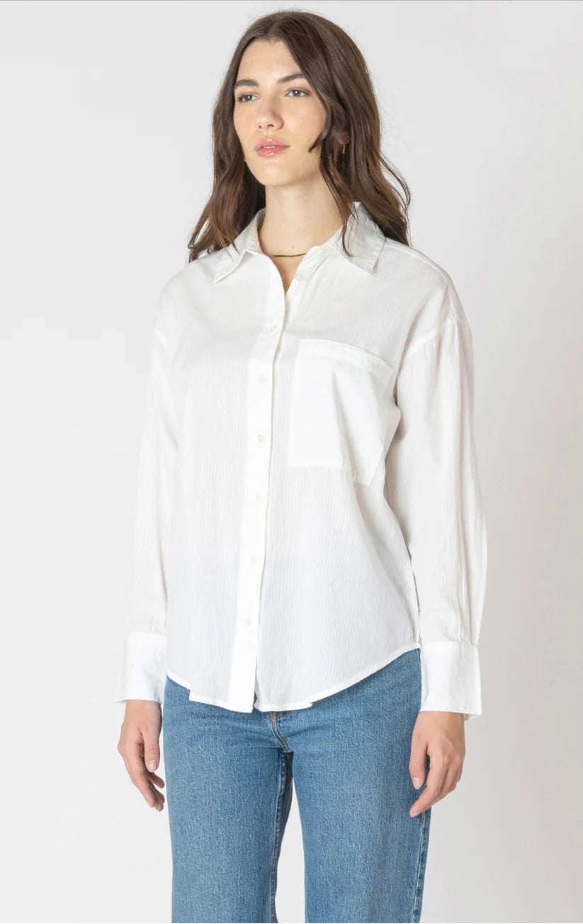 THE BETTIE TEXTURED BUTTON FRONT TOP