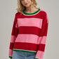 COZY HOLIDAY CHRISTMAS STRIPED SWEATER