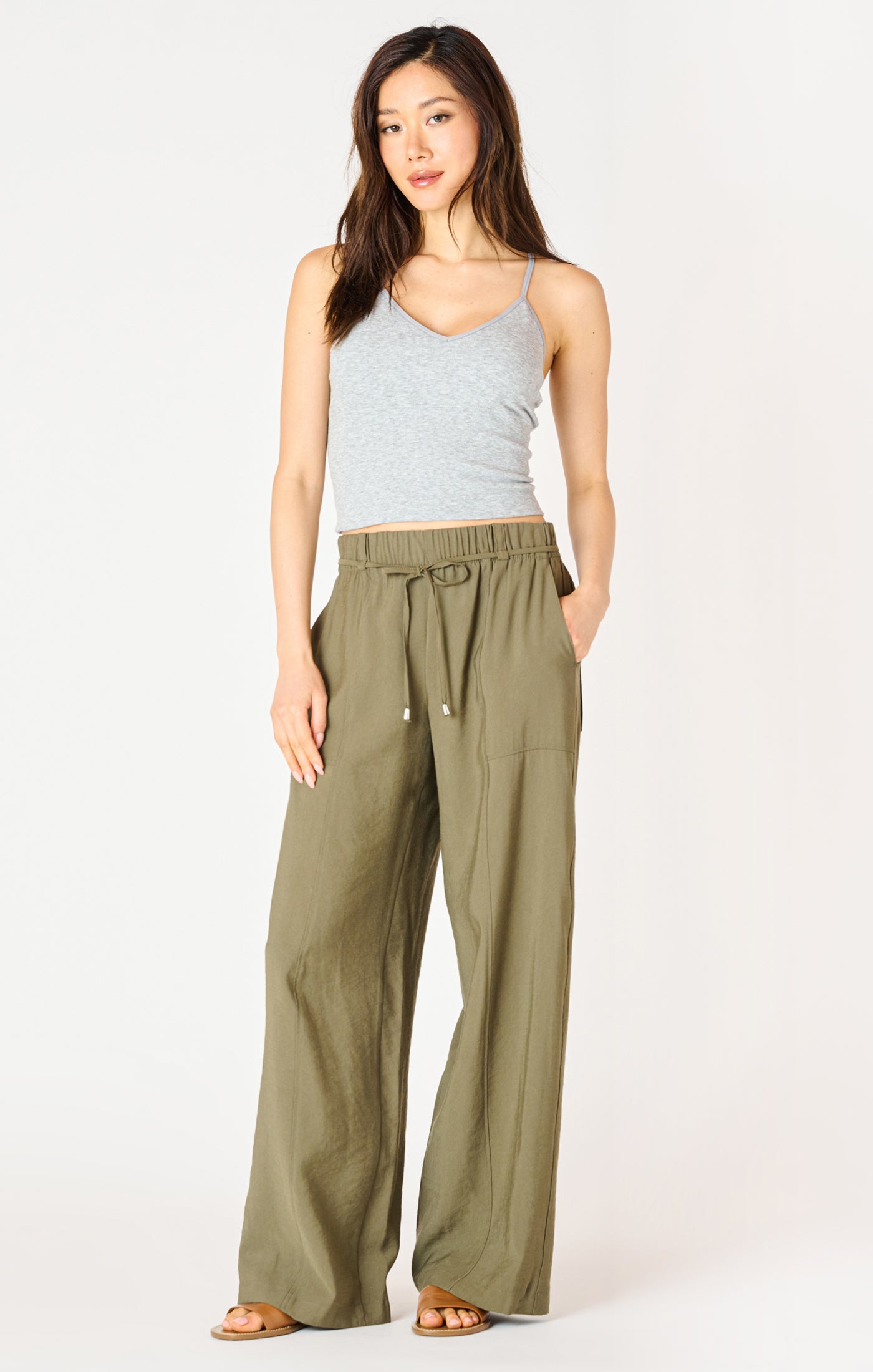 THE ALICE  BELTED WIDE FLOWY PANT 2522713