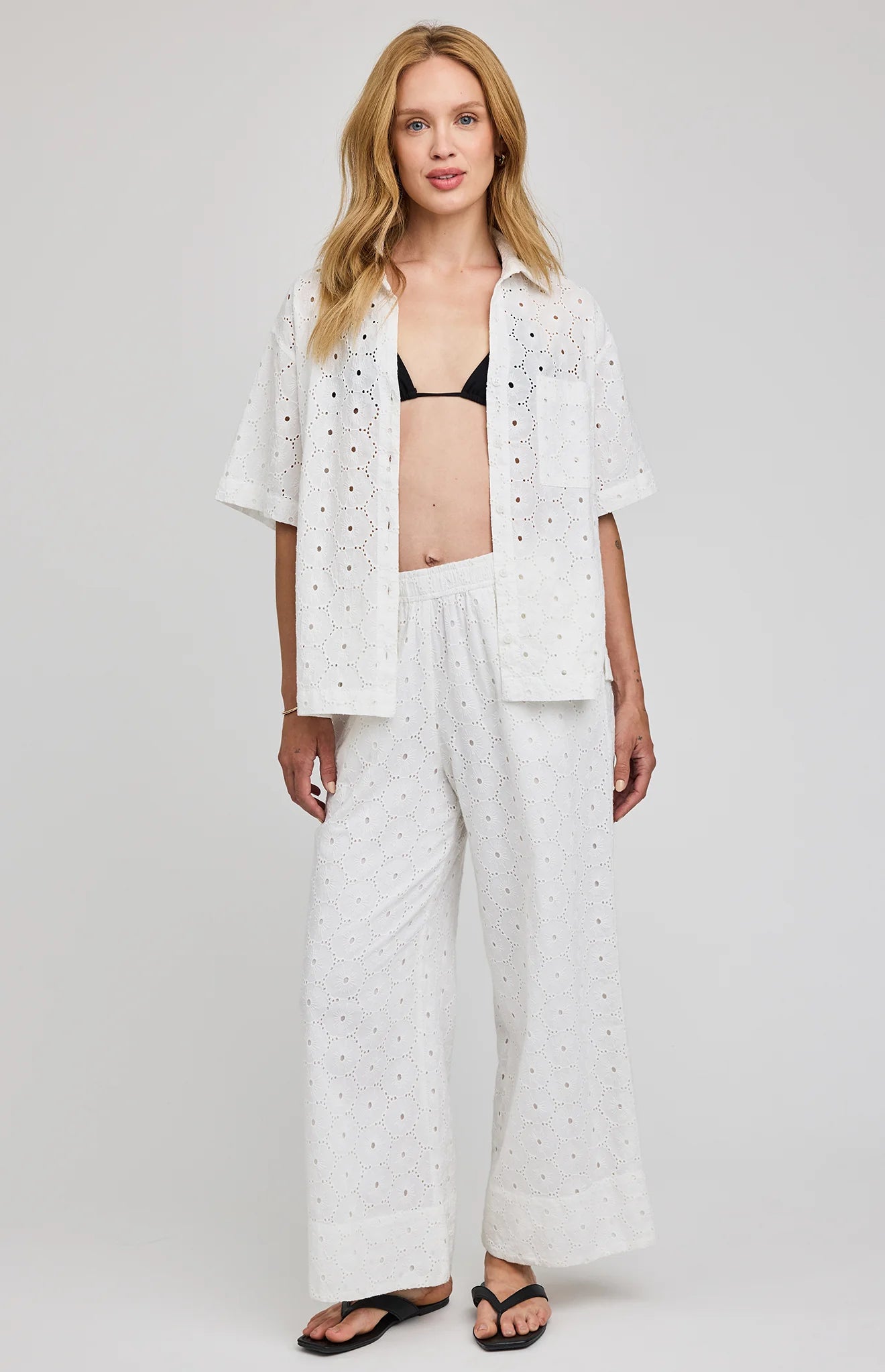 LOUISA  S/S EYELET TOP