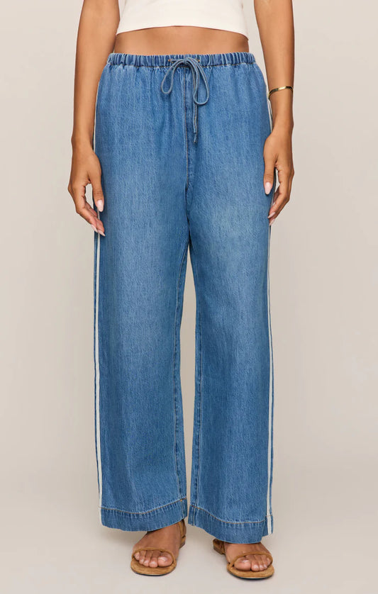SIDELINES  DENIM TRACK PANTS