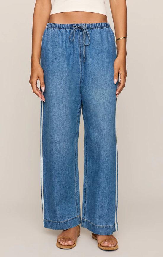 SIDELINES  DENIM TRACK PANTS