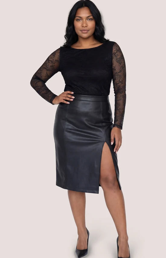 LYDIA LEATHER SKIRT