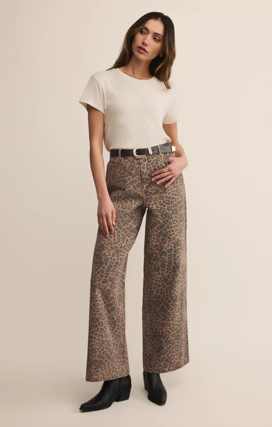 MARLI DENIM LEOPARD PANT