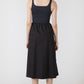 THE LATTIE MIXED FABRIC MINI DRESS