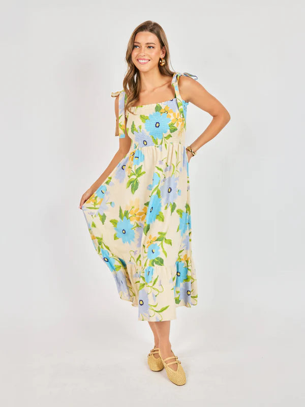 THE BROOKLYN MIDI FLORAL DRESS