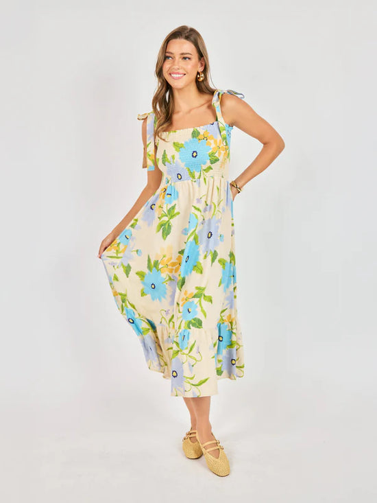 THE BROOKLYN MIDI FLORAL DRESS