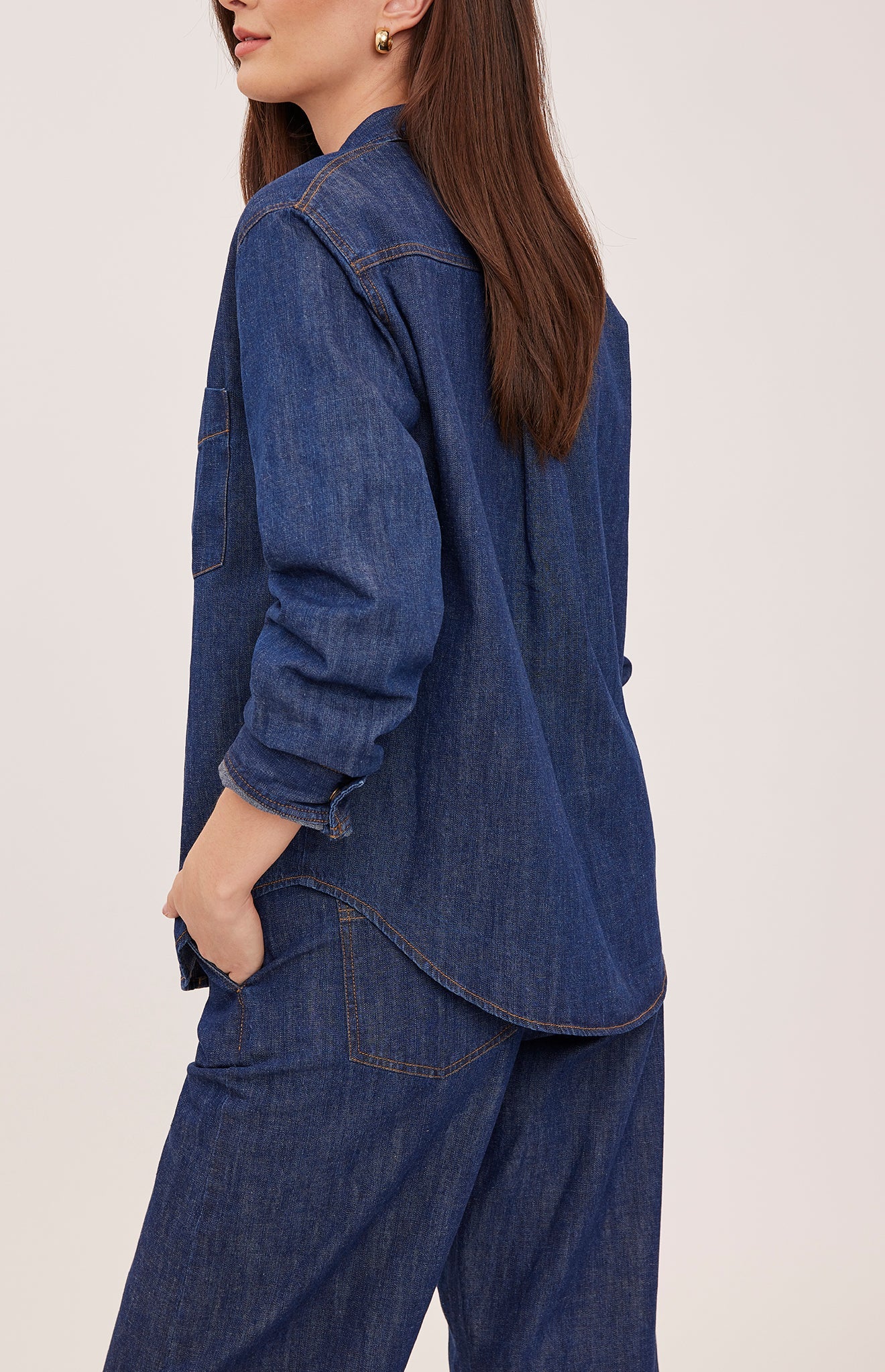 GRIFFIN BUTTON UP DENIM SHIRT