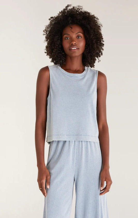 SLOANE JERSEY DENIM MUSCLE TANK ZT222222