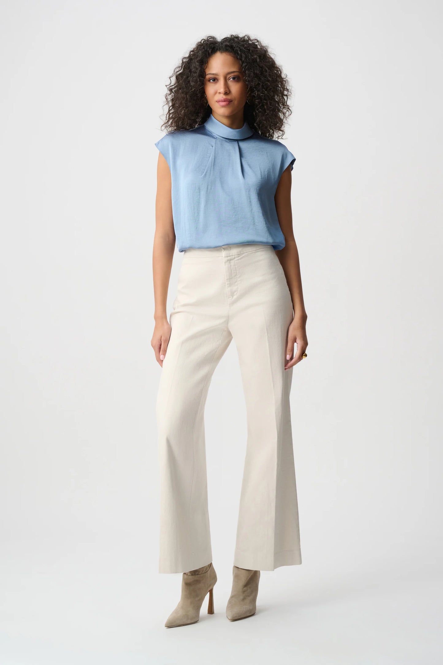 RECYLCED SATIN TURTLENECK TOP