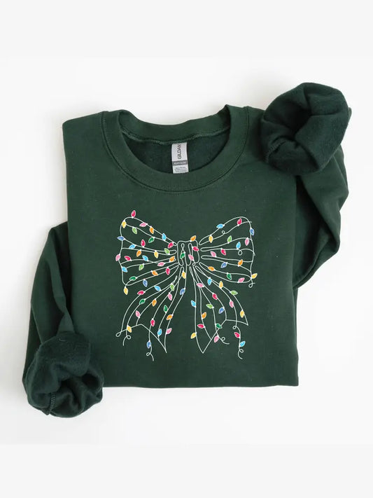 HOLIDAY COQUEETTE BOW CHRISTMAS SWEATSHIRT