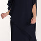 WOVEN DRESS WITH BLING AND ASSYMETRICAL OVERLAY 268068