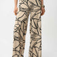 Recycled Woven Abstract Print Wide Leg Pull-On Pants 261126