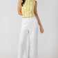 THE AMITY LACE CUTOUT BUTTON FRONT TANK