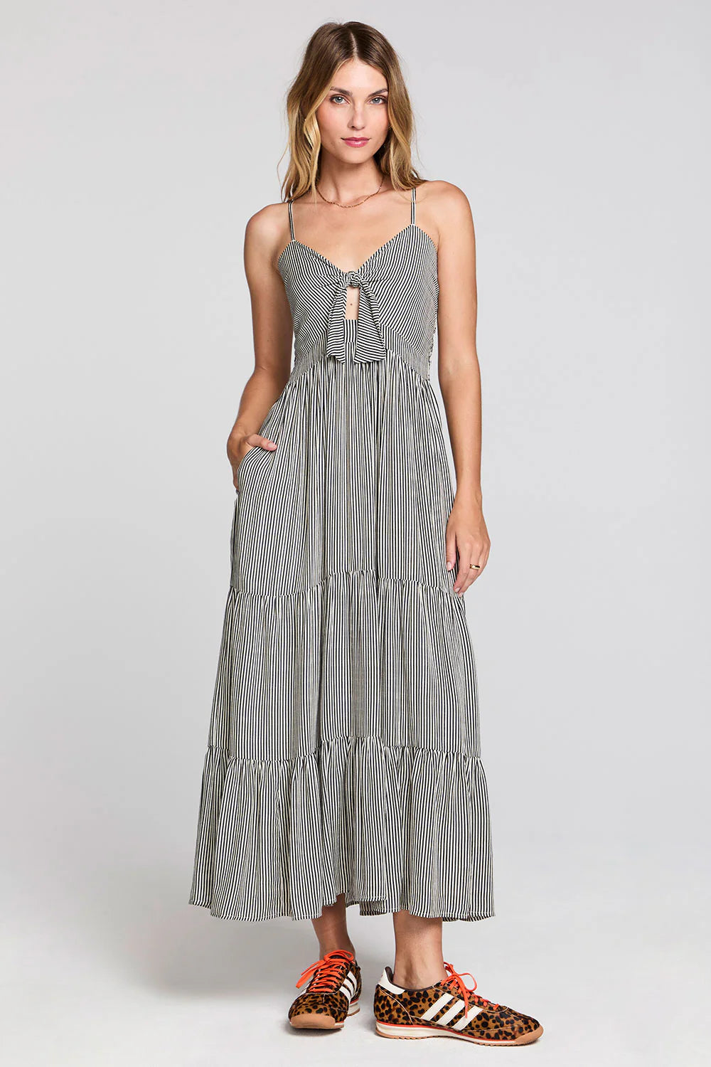 STEIN STRIPE MIDI DRESS