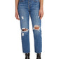 LEVIS WEDGIE STRAIGHT INDIGO DESTRUCTED